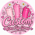 Custom 40oz Flip Straw